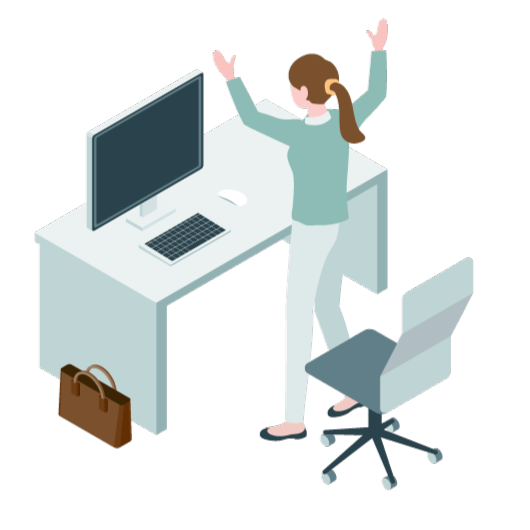 パニック状態の人のイラスト