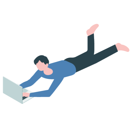 リラックスしている人のイラスト